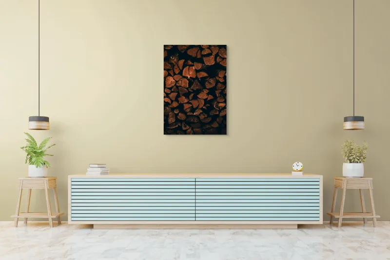 Tablou Canvas, "Stive de lemne întunecate și dense", 70 x 100 cm – poza 5