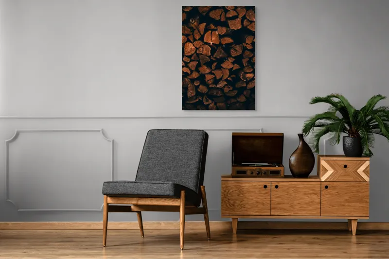 Tablou Canvas, "Stive de lemne întunecate și dense", 70 x 100 cm – poza 6