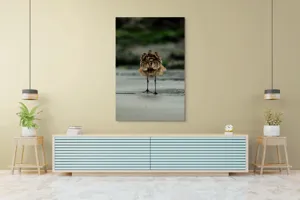 Tablou Canvas, "Pasărea solitară pe plajă umedă", 100 x 150 cm – poza 4