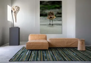 Tablou Canvas, "Pasărea solitară pe plajă umedă", 100 x 150 cm – poza 7