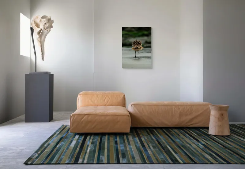 Tablou Canvas, "Pasărea solitară pe plajă umedă", 50 x 70 cm – poza 7