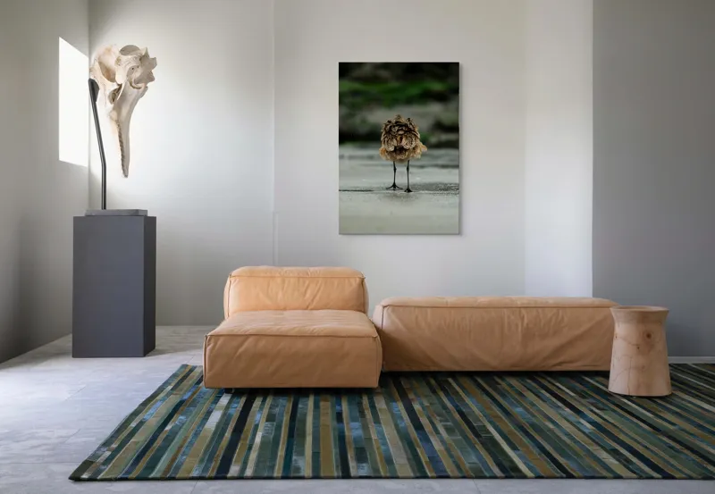 Tablou Canvas, "Pasărea solitară pe plajă umedă", Nu pot să identific această imagine., 70 x 100 cm – poza 7