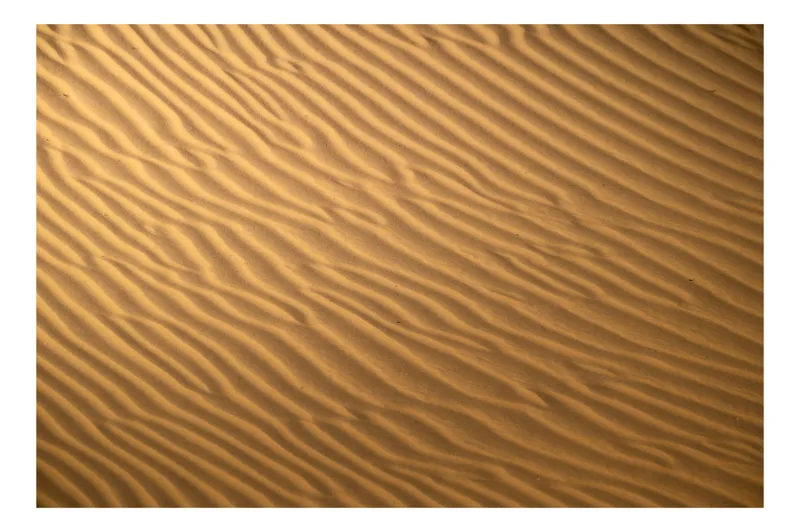 Tablou Canvas, "Vântul modelează nisipul în deșert", Onduleuri, Nisip, Textură, Linii, Abstract, Deșert, Valuri, Minimalism, 70 x 50 cm