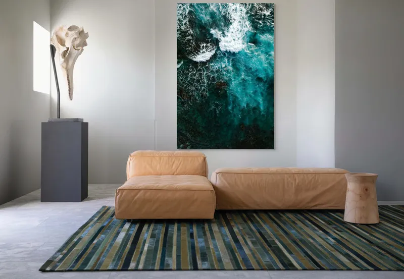 Tablou Canvas, "Frumusețea tumultoasă a oceanului turcoaz", Valuri, Spumă, Ocean, Albastru, Energie, Natură, Frumusețe, Mișcare, Adâncime, Liniște, 100 x 150 cm – poza 7