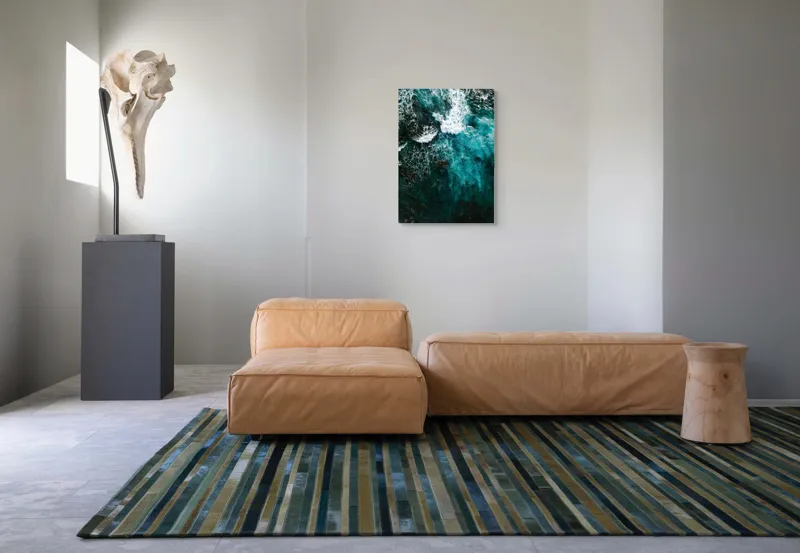 Tablou Canvas, "Frumusețea tumultoasă a oceanului turcoaz", Valuri, Spumă, Ocean, Albastru, Energie, Natură, Frumusețe, Mișcare, Adâncime, Liniște, 50 x 70 cm – poza 7