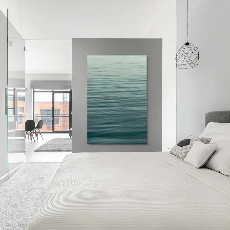 Tablou Canvas, "Valurile liniștite ale mării albastre", Calm, Serene, Vast, Rippled, Reflective, 100 x 150 cm – poza 5