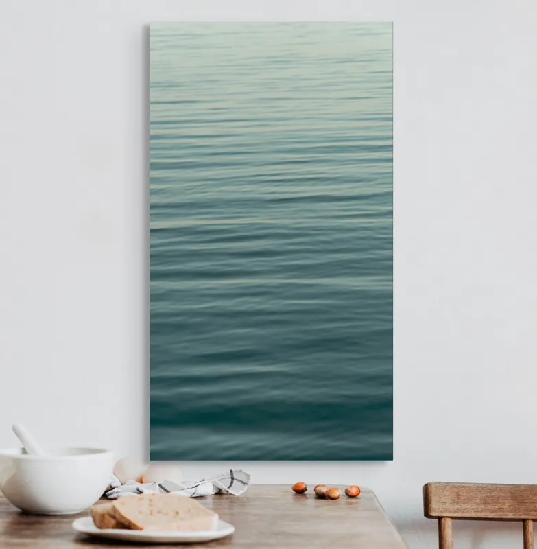 Tablou Canvas, "Valurile liniștite ale mării albastre", Calm, Serene, Vast, Rippled, Reflective, 50 x 90 cm – poza 3