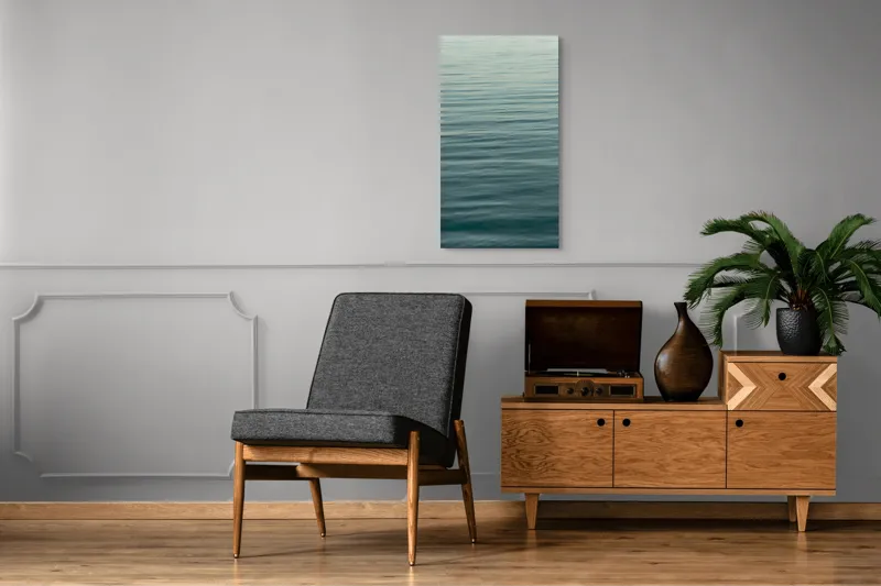Tablou Canvas, "Valurile liniștite ale mării albastre", Calm, Serene, Vast, Rippled, Reflective, 50 x 90 cm – poza 8