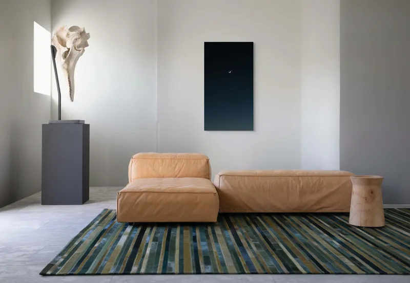 Tablou Canvas, "Luna și steaua solitară", Lună, Cer, Stea, Noapte, Liniște, 50 x 90 cm – poza 5