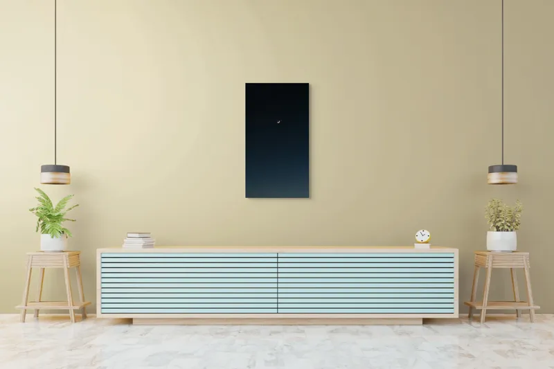 Tablou Canvas, "Luna și steaua solitară", Lună, Cer, Stea, Noapte, Liniște, 50 x 90 cm – poza 6