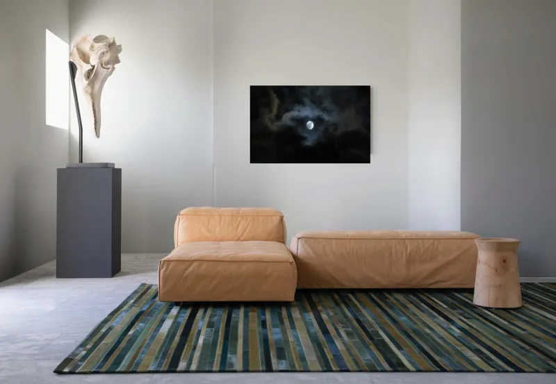 Tablou Canvas, "Luna printre nori întunecați", Lună, Nor, Întuneric, Mister, Noapte, Cer, Strălucire, Umbre, 90 x 50 cm – poza 8