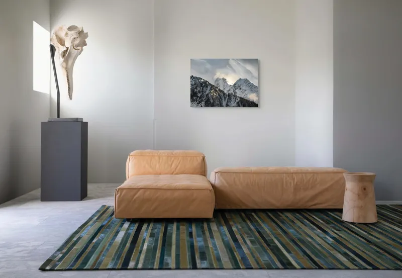 Tablou Canvas, "Vârfuri montane sub mantia norilor", Majestuos, Montan, Înghețat, Impunător, Liniștit, Vârfuri, Alpin, Pitoresc, Strălucitor, Rece, 70 x 50 cm – poza 8