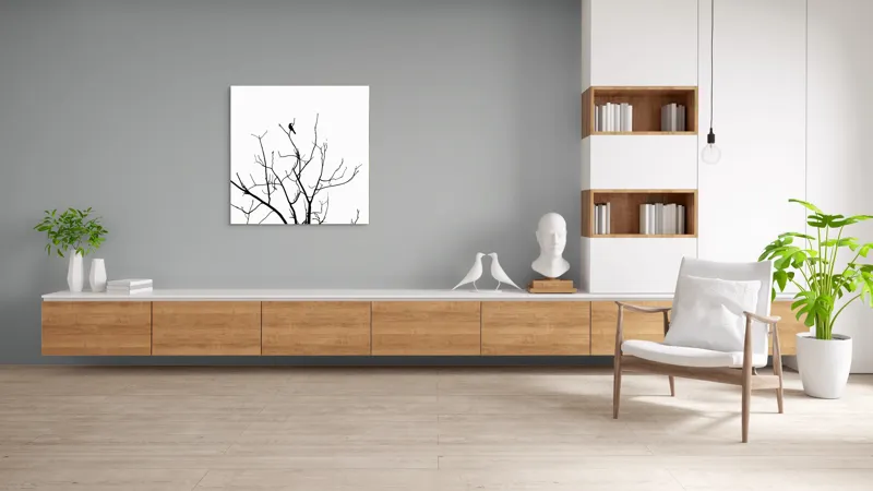 Tablou Canvas, "Pasărea singuratică în zare albă", Ramură, Siluetă, Pasăre, Cer, Contrast, Natură, Minimalism, Linie., 100 x 100 cm – poza 8