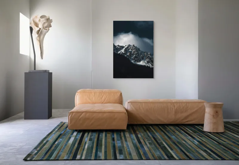 Tablou Canvas, "Frumusețea tăcută a munților înzăpeziți", Munți, Zăpadă, Stânci, Cer, Nor, Umbre, Natură, Imagine, Lumină, Peisaj, 70 x 100 cm – poza 7