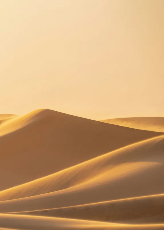 Tablou Canvas, "Dunele aurii sub soare arid", Aur, Valuri, Nisip, Serenitate, Imensitate, Calm, Dune, Lumină, 50 x 70 cm – poza 2