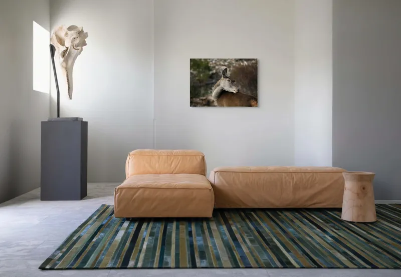 Tablou Canvas, "Caprioara privind spre orizont liniștit", Natură, Căprioară, Viziune, Serenitate, Blândețe, Peisaj, Sălbăticie, Frumusețe, Calm, Echilibru, 70 x 50 cm – poza 8