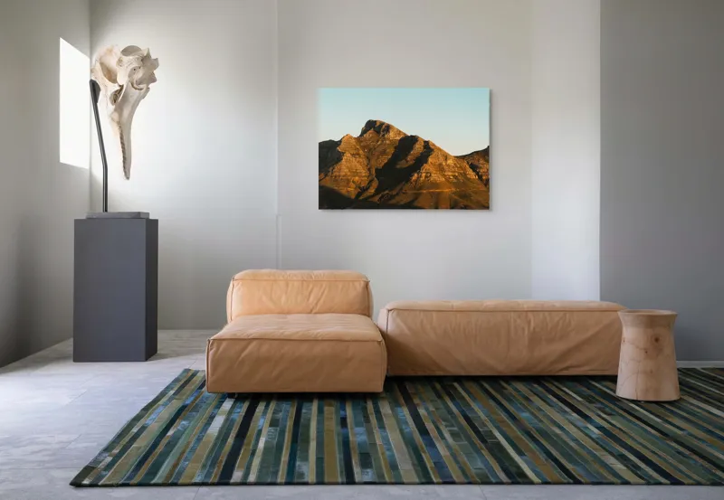 Tablou Canvas, "Umbre jucăușe pe crestele muntelui.", Munți, Stânci, Apus, Peisaj, Lumină, Natură, Urcuș, Cer, Umbre, Frumusețe., 100 x 70 cm – poza 7