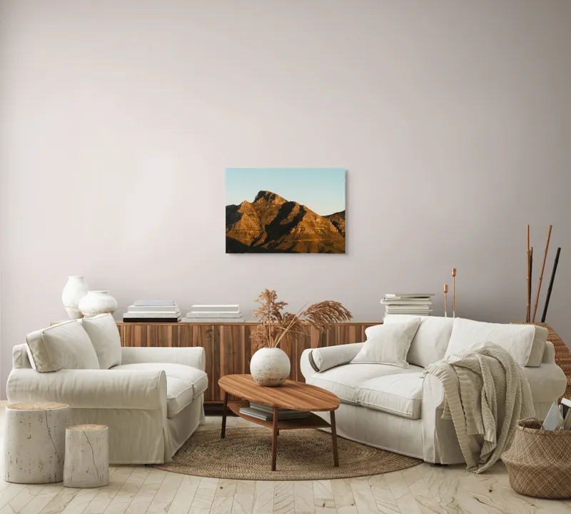 Tablou Canvas, "Umbre jucăușe pe crestele muntelui.", Munți, Stânci, Apus, Peisaj, Lumină, Natură, Urcuș, Cer, Umbre, Frumusețe., 70 x 50 cm – poza 6