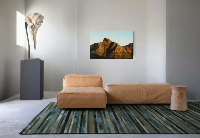 Tablou Canvas, "Umbre jucăușe pe crestele muntelui.", Munți, Stânci, Apus, Peisaj, Lumină, Natură, Urcuș, Cer, Umbre, Frumusețe., 90 x 50 cm – poza 8
