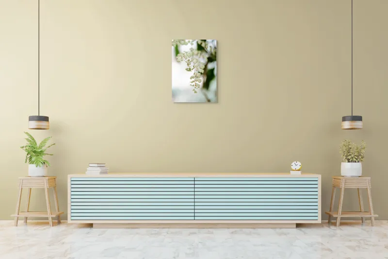 Tablou Canvas, "Frunziș diafan în adiere ușoară", Fermecate, Delicate, Naturale, Eterice, Frunze, Gingașe, Verzi, Fragile, Tranquile, 50 x 70 cm – poza 6