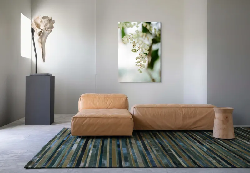 Tablou Canvas, "Frunziș diafan în adiere ușoară", Fermecate, Delicate, Naturale, Eterice, Frunze, Gingașe, Verzi, Fragile, Tranquile, 70 x 100 cm – poza 7