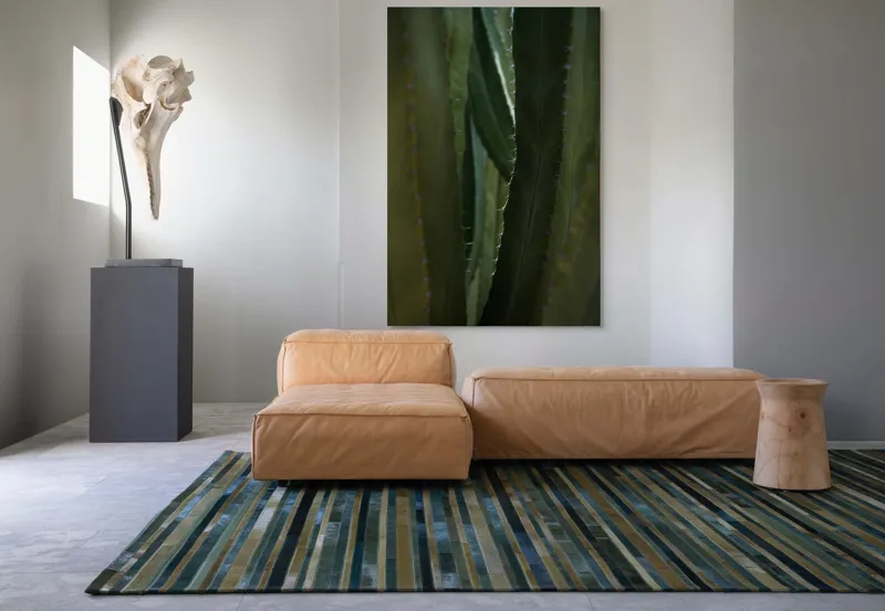 Tablou Canvas, "Spinii cactușilor în lumina dimineții", Verde, Textură, Natură, Spineți, Mistic, Vegetație, Adâncime, Tăcere, Organic, Viu, 100 x 150 cm – poza 7