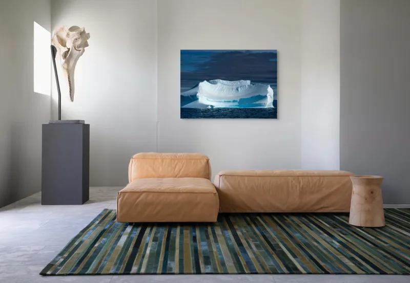 Tablou Canvas, "Dansul tăcut al ghețarului albastru", Gheață, Ocean, Cer, Nor, Peisaj, Antarctic, Contrast, Liniște, 100 x 70 cm – poza 7