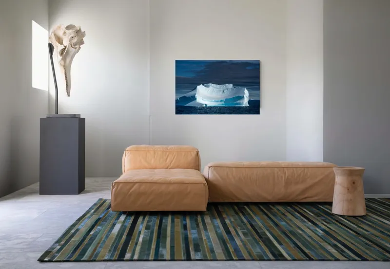 Tablou Canvas, "Dansul tăcut al ghețarului albastru", Gheață, Ocean, Cer, Nor, Peisaj, Antarctic, Contrast, Liniște, 90 x 50 cm – poza 8