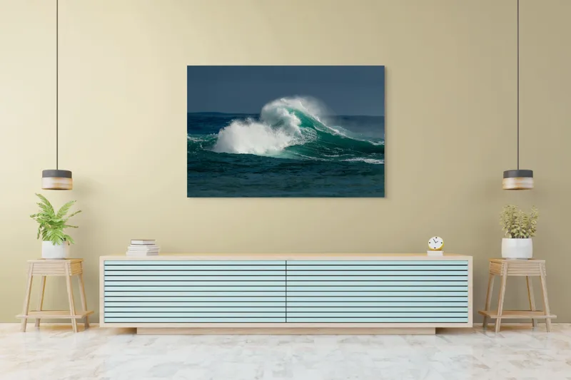 Tablou Canvas, "Furtună deasupra apelor smaraldine", Ape, Valuri, Energie, Spumă, Ocean, Mișcare, Natură, Forță, 150 x 100 cm – poza 6
