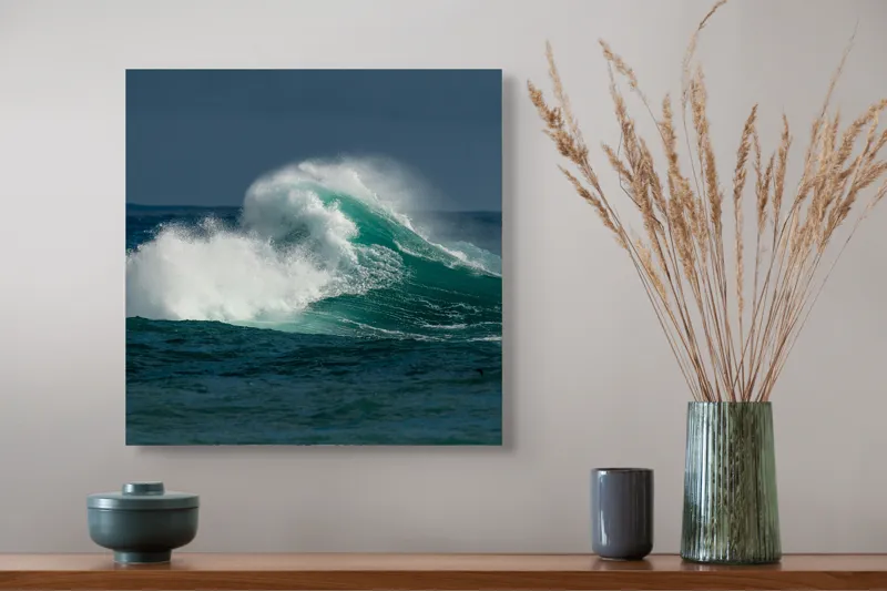 Tablou Canvas, "Furtună deasupra apelor smaraldine", Ape, Valuri, Energie, Spumă, Ocean, Mișcare, Natură, Forță, 50 x 50 cm – poza 4