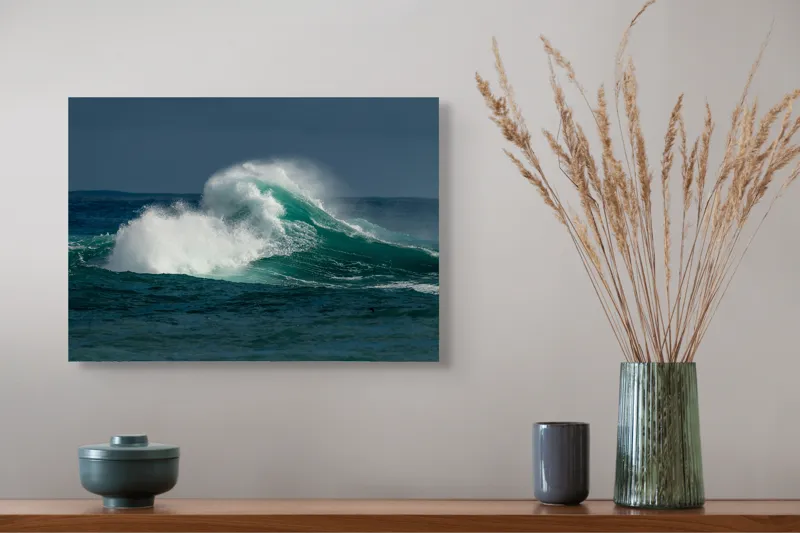 Tablou Canvas, "Furtună deasupra apelor smaraldine", Ape, Valuri, Energie, Spumă, Ocean, Mișcare, Natură, Forță, 54 x 39 cm – poza 4