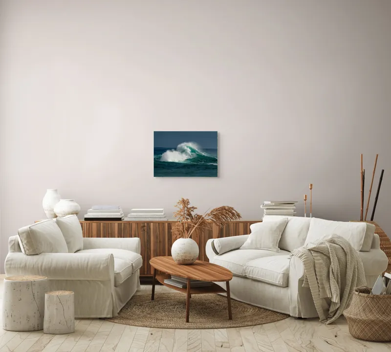 Tablou Canvas, "Furtună deasupra apelor smaraldine", Ape, Valuri, Energie, Spumă, Ocean, Mișcare, Natură, Forță, 54 x 39 cm – poza 5