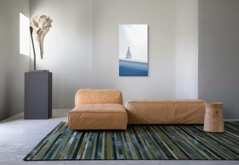 Tablou Canvas, "Singuraticul brad acoperit de nea", Alb, Singuratic, Înghețat, Cer, Tăcut, Contrastant, Peisaj., 50 x 90 cm – poza 5