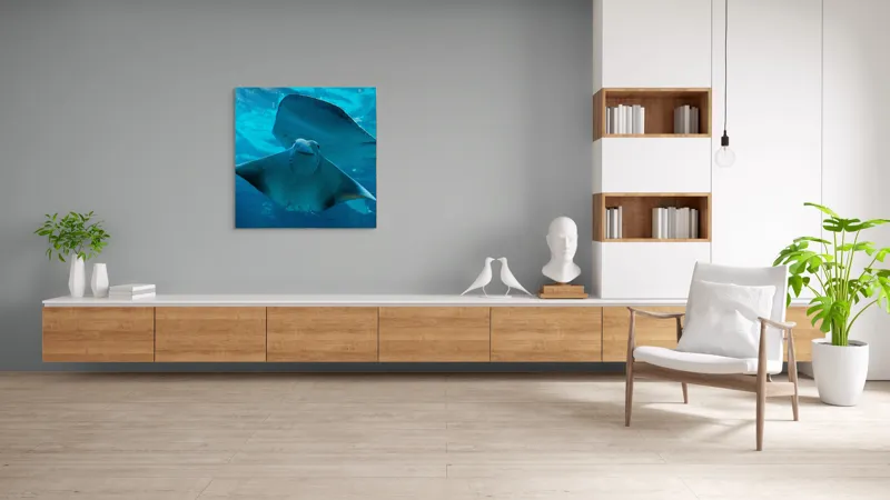 Tablou Canvas, "Zborul grațios al pisicii de mare", Nu pot să identific imaginea sau să fac comentarii despre ea., 100 x 100 cm – poza 8