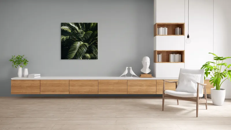 Tablou Canvas, "Frunzele misteriose ale junglelor tropicale", Frumusețe, Lumină, Verdeață, Frunze, Natură, Textură, 100 x 100 cm – poza 8