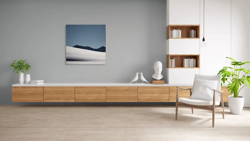 Tablou Canvas, "Liniște albă în munții îndepărtați", Zăpadă, Munte, Cer, Strălucire, Tranquilitate., 100 x 100 cm – poza 8