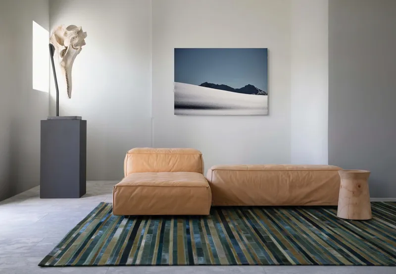 Tablou Canvas, "Liniște albă în munții îndepărtați", Zăpadă, Munte, Cer, Strălucire, Tranquilitate., 100 x 70 cm – poza 7