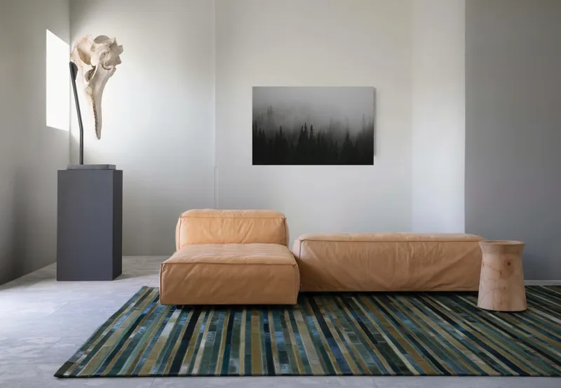 Tablou Canvas, "Ceața deasă acoperă pădurea verde", Ceață, Pădure, Mister, Copaci, Umbre, Calm, Natură, Întunecat, Liniște, Viziune, Munți, 90 x 50 cm – poza 8