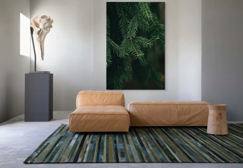 Tablou Canvas, "Verdele tainic al pădurii de brazi", Brad, Verde, Ramuri, Textură, Frunziș, 100 x 150 cm – poza 7