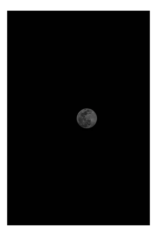 Tablou Canvas, "Luna strălucește în noaptea tăcută", Lună, Noapte, Cer, Mister, Lumină, Solitudine, Frumusețe, Calm, Întuneric, Univers, 39 x 54 cm