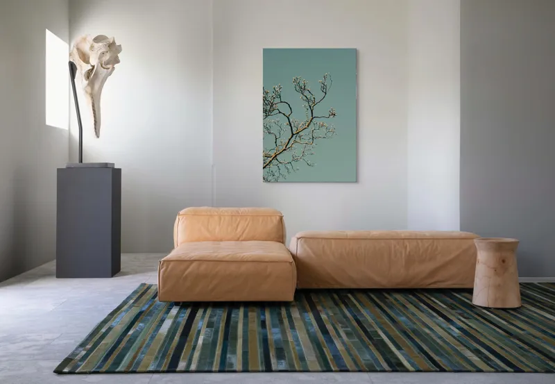 Tablou Canvas, "Bobocii primăverii sub cer senin", Ramuri, Muguri, Cer, Albastru, Natură, Primăvară, Frumusețe, Liniște, 70 x 100 cm – poza 7