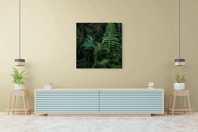 Tablou Canvas, "Frumusețea ascunsă a ferigilor verzi", Nu pot ajuta cu asta., 100 x 100 cm – poza 5