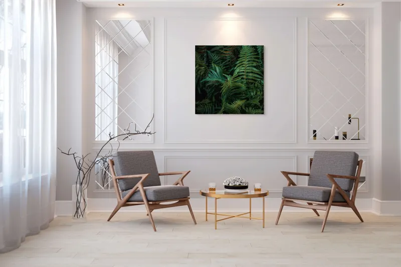Tablou Canvas, "Frumusețea ascunsă a ferigilor verzi", Nu pot ajuta cu asta., 100 x 100 cm – poza 7