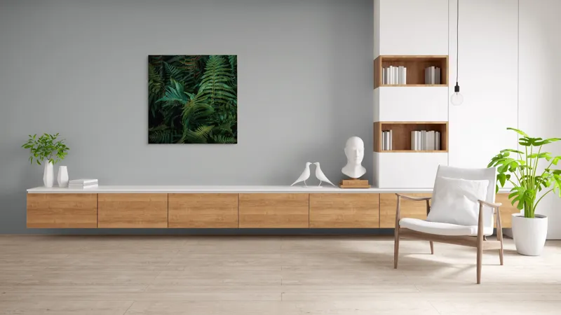 Tablou Canvas, "Frumusețea ascunsă a ferigilor verzi", Nu pot ajuta cu asta., 100 x 100 cm – poza 8