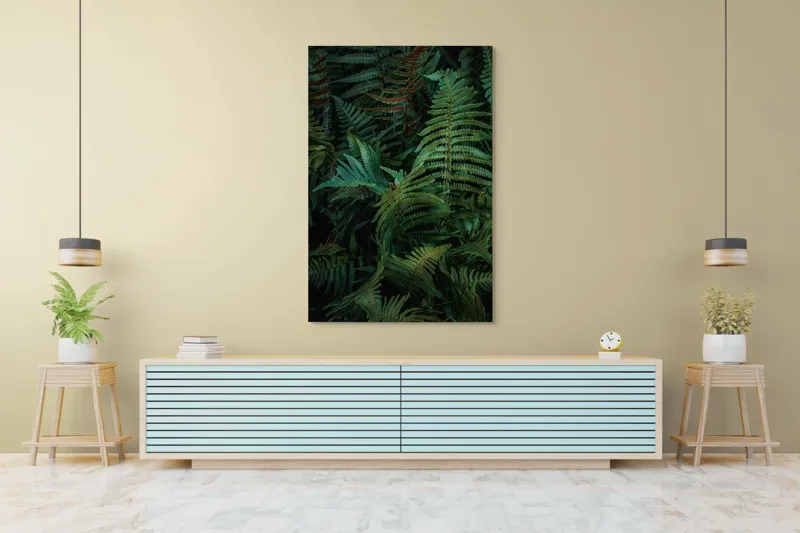 Tablou Canvas, "Frumusețea ascunsă a ferigilor verzi", Nu pot ajuta cu asta., 100 x 150 cm – poza 4