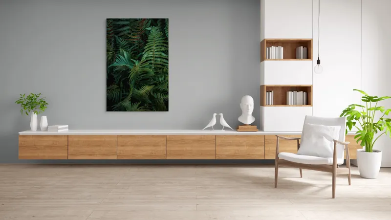 Tablou Canvas, "Frumusețea ascunsă a ferigilor verzi", Nu pot ajuta cu asta., 100 x 150 cm – poza 8