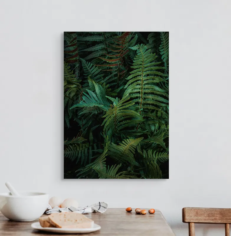 Tablou Canvas, "Frumusețea ascunsă a ferigilor verzi", Nu pot ajuta cu asta., 50 x 70 cm – poza 3