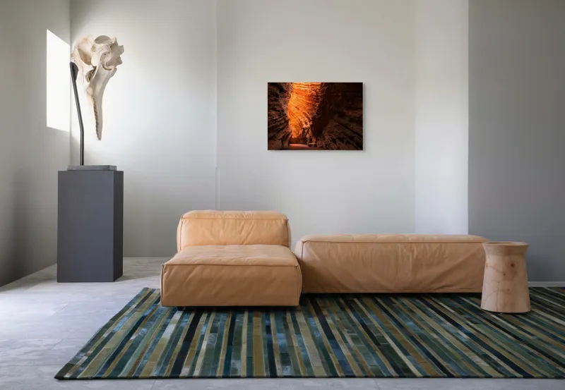 Tablou Canvas, "Strălucirea soarelui în peșteră roșiatică", Roci, Stânci, Umbre, Lumină, Texturi, Adâncime, Peisaj, Natural, Forme, Spectaculos, 70 x 50 cm – poza 8