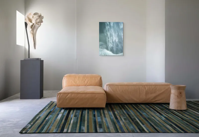 Tablou Canvas, "Cascadă înghețată în mijlocul iernii", Apă, Cascadă, Curgere, Forță, Natură, Spumă, Veloce, Frumusețe, Răcoritoare, 50 x 70 cm – poza 7