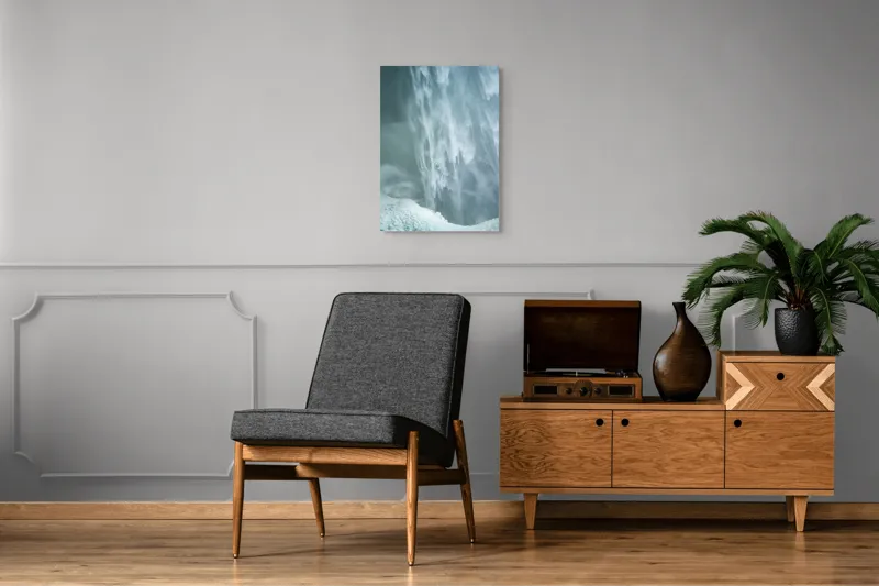 Tablou Canvas, "Cascadă înghețată în mijlocul iernii", Apă, Cascadă, Curgere, Forță, Natură, Spumă, Veloce, Frumusețe, Răcoritoare, 50 x 70 cm – poza 8